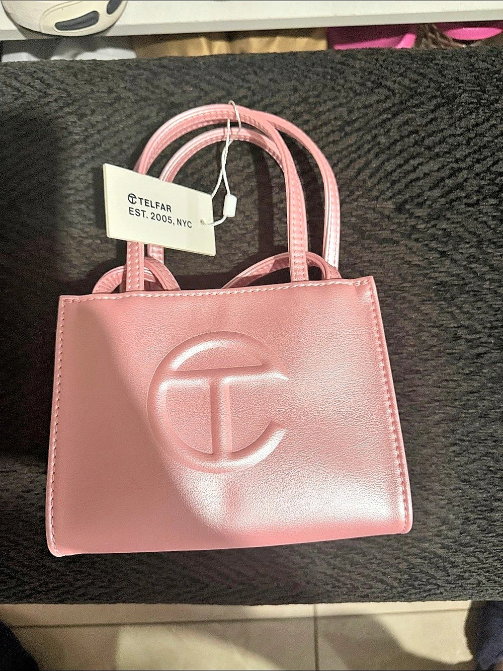 Telfar Small Shopping Bag Tote in Pink